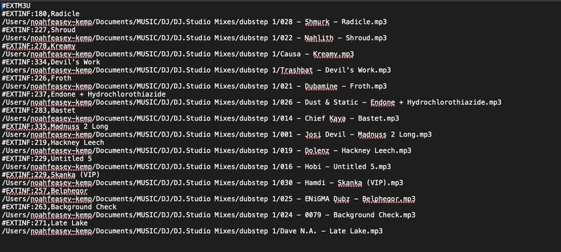 Liste of 11 M3U File